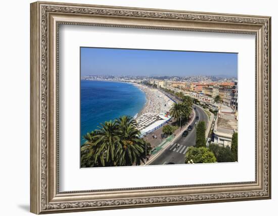 Baie Des Anges and Promenade Anglais-Amanda Hall-Framed Photographic Print