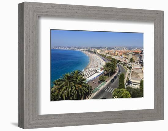 Baie Des Anges and Promenade Anglais-Amanda Hall-Framed Photographic Print