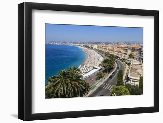 Baie Des Anges and Promenade Anglais-Amanda Hall-Framed Photographic Print