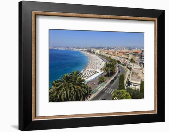 Baie Des Anges and Promenade Anglais-Amanda Hall-Framed Photographic Print