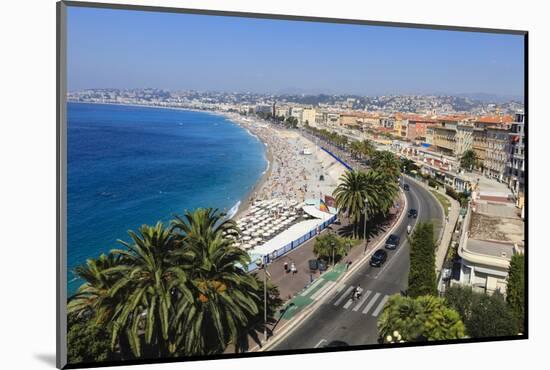 Baie Des Anges and Promenade Anglais-Amanda Hall-Mounted Photographic Print