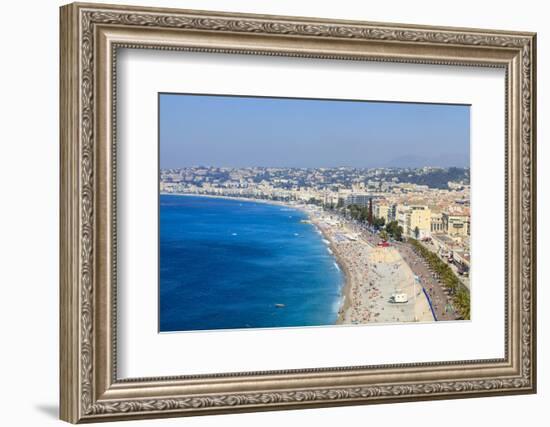 Baie Des Anges and Promenade Anglais-Amanda Hall-Framed Photographic Print