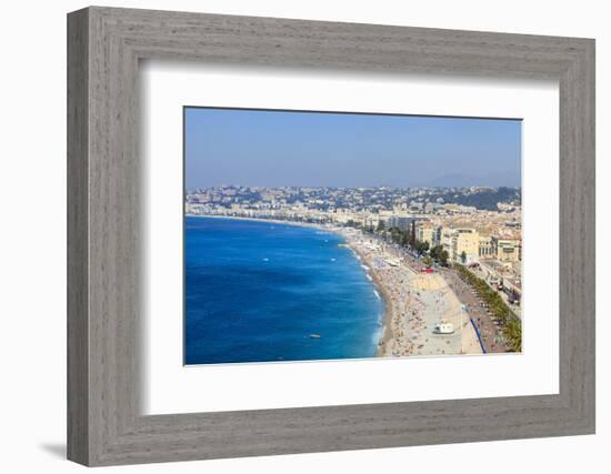 Baie Des Anges and Promenade Anglais-Amanda Hall-Framed Photographic Print