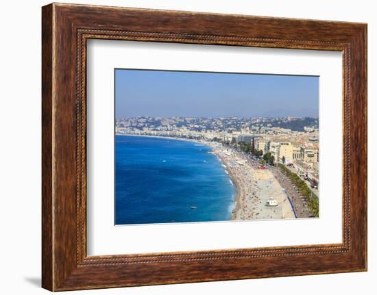 Baie Des Anges and Promenade Anglais-Amanda Hall-Framed Photographic Print