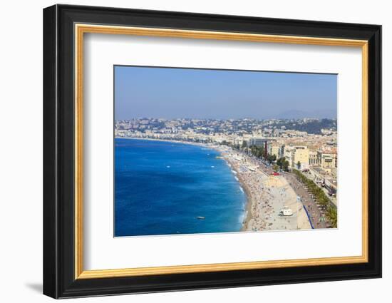 Baie Des Anges and Promenade Anglais-Amanda Hall-Framed Photographic Print