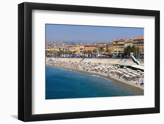 Baie Des Anges and Promenade Anglais-Amanda Hall-Framed Photographic Print