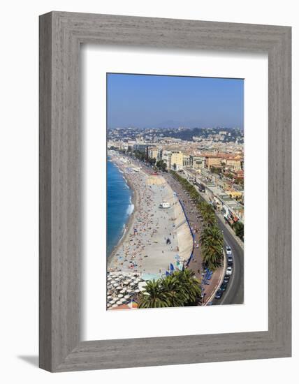 Baie Des Anges and Promenade Anglais-Amanda Hall-Framed Photographic Print