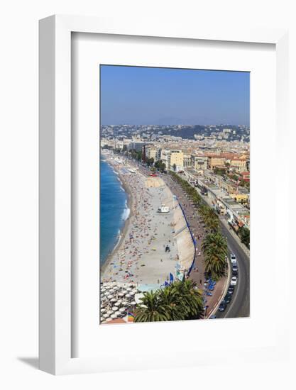 Baie Des Anges and Promenade Anglais-Amanda Hall-Framed Photographic Print