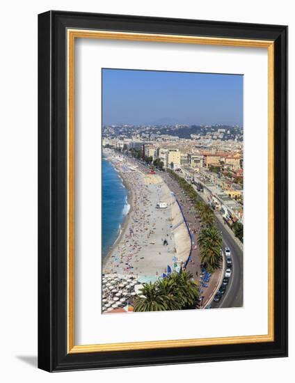 Baie Des Anges and Promenade Anglais-Amanda Hall-Framed Photographic Print