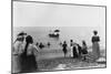 Baignade à la plage-null-Mounted Giclee Print