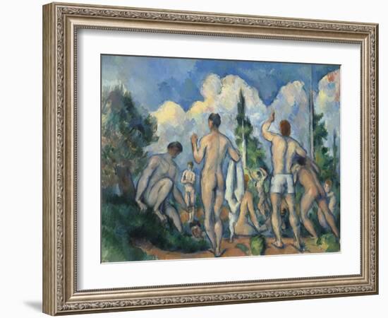 Baigneurs (Bathers)-Paul Cézanne-Framed Giclee Print