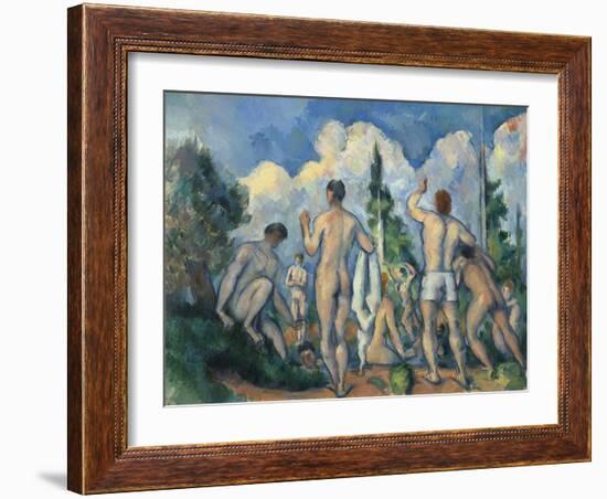 Baigneurs (Bathers)-Paul Cézanne-Framed Giclee Print