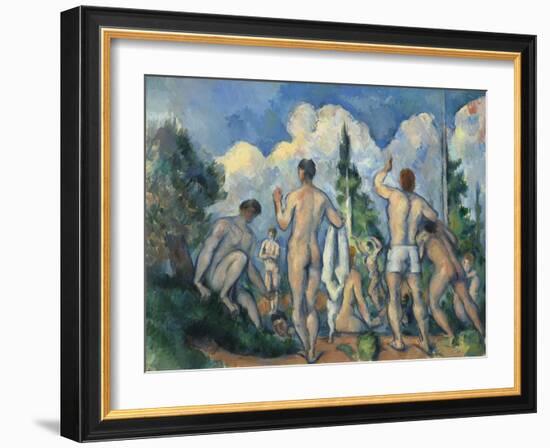 Baigneurs (Bathers)-Paul Cézanne-Framed Giclee Print