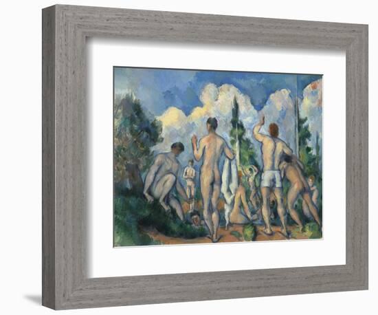 Baigneurs (Bathers)-Paul Cézanne-Framed Giclee Print