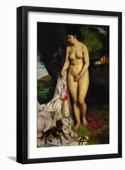 Baigneuse Au Griffon, Bather with Griffon-Pierre-Auguste Renoir-Framed Giclee Print