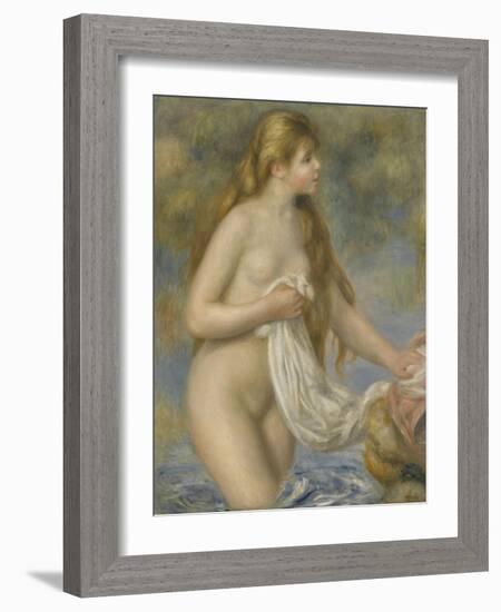 Baigneuse aux cheveux longs-Pierre-Auguste Renoir-Framed Giclee Print