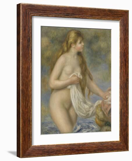 Baigneuse aux cheveux longs-Pierre-Auguste Renoir-Framed Giclee Print