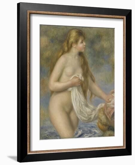 Baigneuse aux cheveux longs-Pierre-Auguste Renoir-Framed Giclee Print