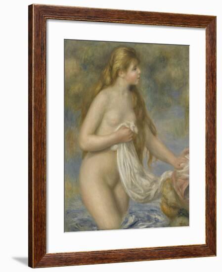 Baigneuse aux cheveux longs-Pierre-Auguste Renoir-Framed Giclee Print