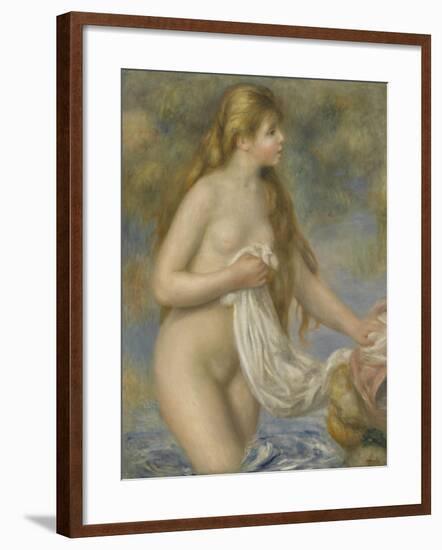 Baigneuse aux cheveux longs-Pierre-Auguste Renoir-Framed Giclee Print