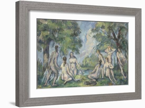 Baigneuses-Paul Cézanne-Framed Giclee Print