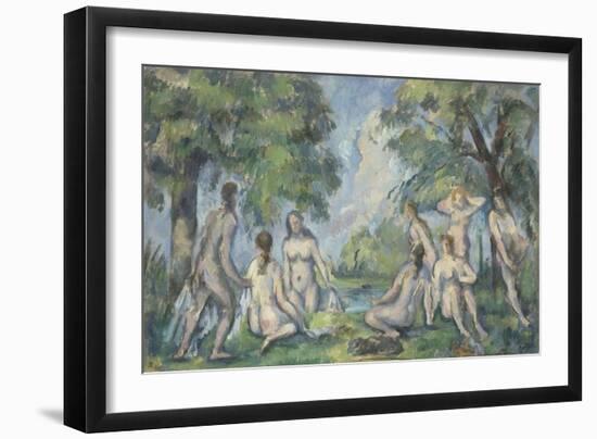 Baigneuses-Paul Cézanne-Framed Giclee Print