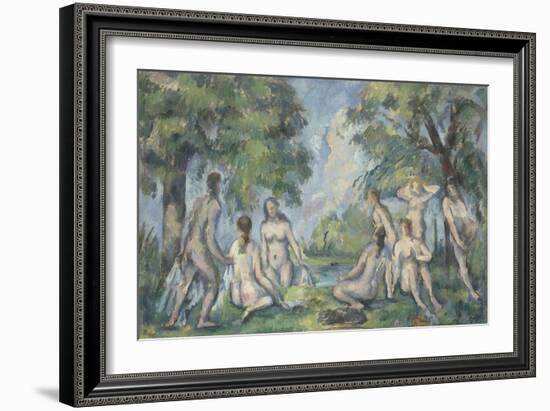 Baigneuses-Paul Cézanne-Framed Giclee Print