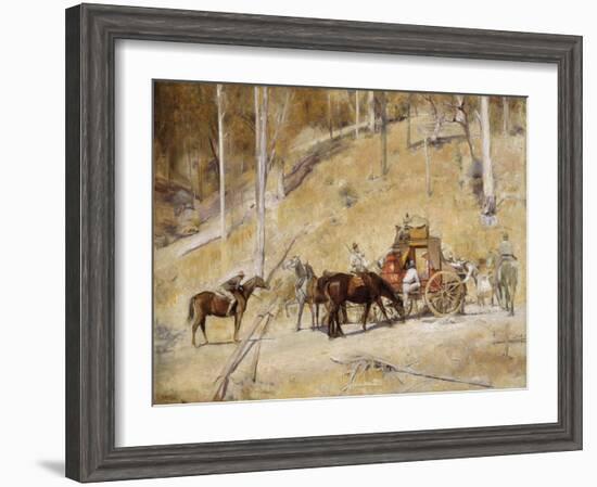 Bailed up-Tom Roberts-Framed Giclee Print