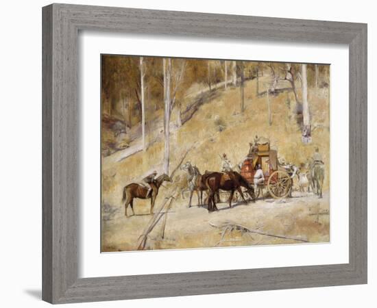 Bailed up-Tom Roberts-Framed Giclee Print