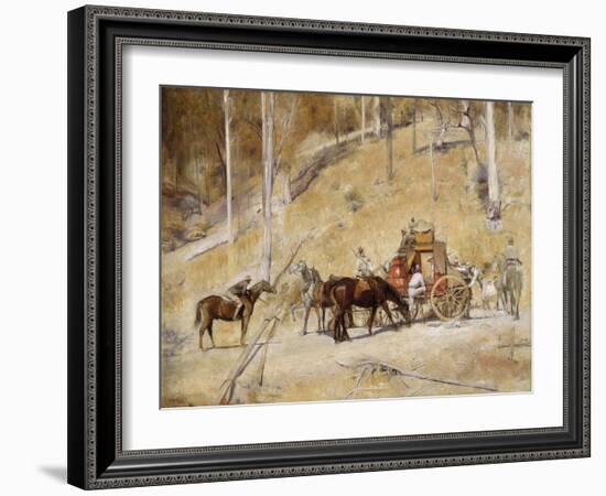 Bailed up-Tom Roberts-Framed Giclee Print