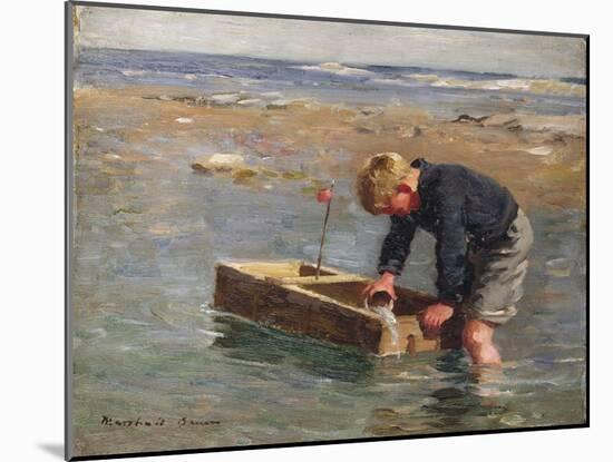 Bailing Out the Boat-William Marshall Brown-Mounted Giclee Print