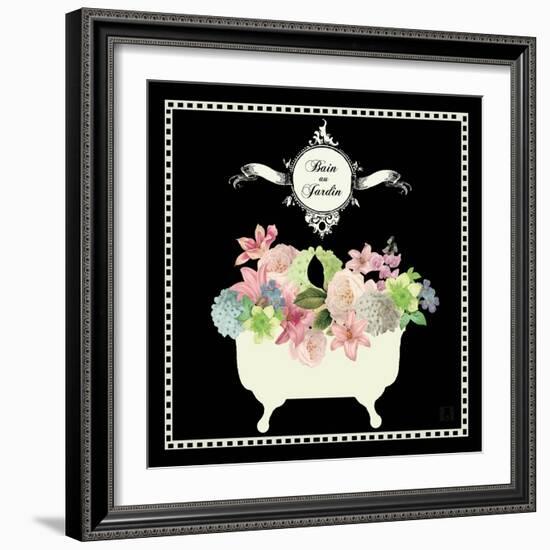 Bain du Jardin I Black-Sarah Mousseau-Framed Art Print