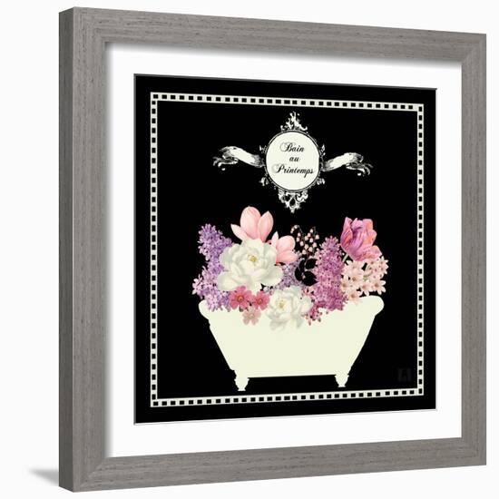 Bain du Jardin II Black-Sarah Mousseau-Framed Art Print