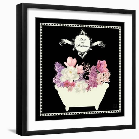 Bain du Jardin II Black-Sarah Mousseau-Framed Art Print