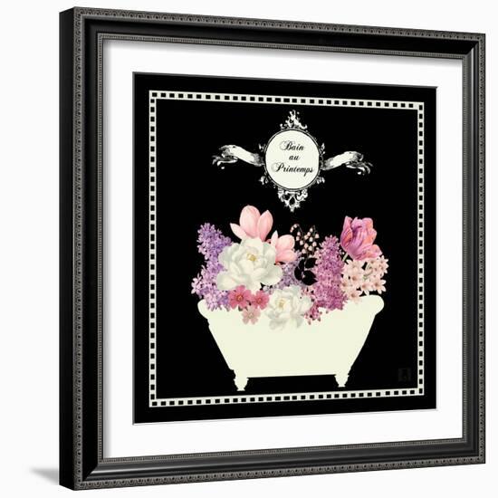 Bain du Jardin II Black-Sarah Mousseau-Framed Art Print