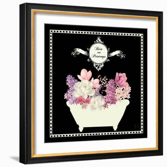 Bain du Jardin II Black-Sarah Mousseau-Framed Art Print