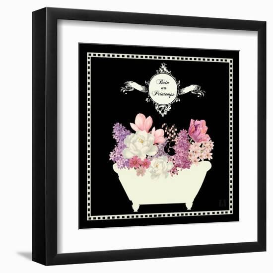 Bain du Jardin II Black-Sarah Mousseau-Framed Art Print