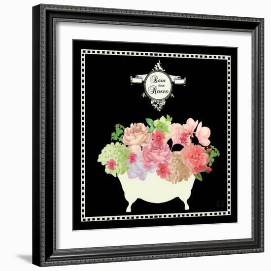 Bain du Jardin III Black-Sarah Mousseau-Framed Art Print