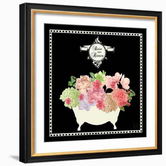 Bain du Jardin III Black-Sarah Mousseau-Framed Art Print