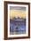 Bainbridge Island, WA - Ferry and Sunset-Lantern Press-Framed Art Print