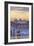 Bainbridge Island, WA - Ferry and Sunset-Lantern Press-Framed Art Print