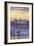 Bainbridge Island, WA - Ferry and Sunset-Lantern Press-Framed Art Print