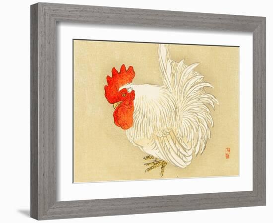 Bairei Gadan - Rooster-Bairei Kono-Framed Giclee Print