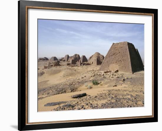 Bajrawiya, the Pyramids of Meroe, Sudan, Africa-Jj Travel Photography-Framed Photographic Print