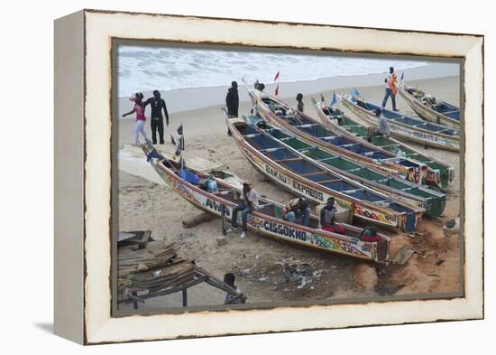 Bakau Fish Market, Bakau, Near Banjul, Gambia, West Africa, Africa-Robert Harding-Framed Premier Image Canvas