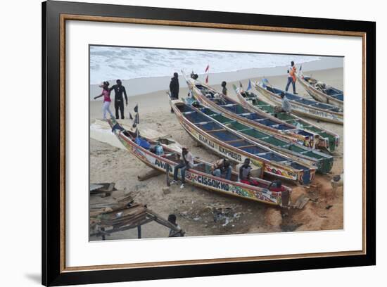 Bakau Fish Market, Bakau, Near Banjul, Gambia, West Africa, Africa-Robert Harding-Framed Photographic Print