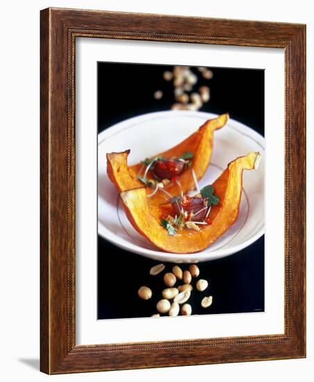 Baked Pumpkin Wedges with Peanut and Garlic Dressing-Jean Cazals-Framed Photographic Print