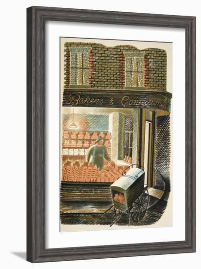 Baker and Confectioner-Eric Ravilious-Framed Premium Giclee Print