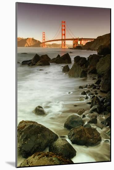 Baker Beach and the Golden Gate Bridge-Vincent James-Mounted Premium Photographic Print