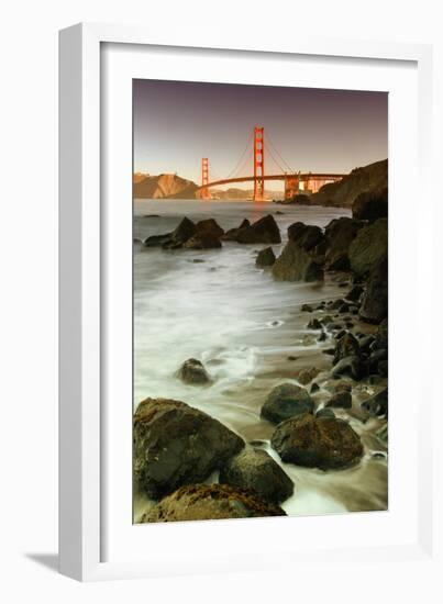 Baker Beach and the Golden Gate Bridge-Vincent James-Framed Photographic Print